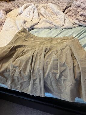Casual Circle Skirt in Khaki - Unbranded
